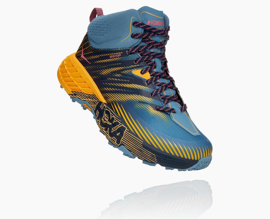 Hoka One One Spor Ayakkabı Kadın Mavi - Speedgoat Mid Gore-Tex 2 - SP6279034